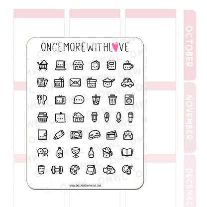 Once More With Love Sticker Sheet - Doodled Icons Pt. 1