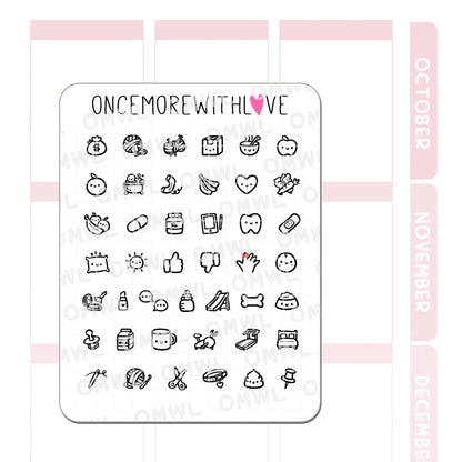 Once More With Love Sticker Sheet - Doodled Icons Pt. 2
