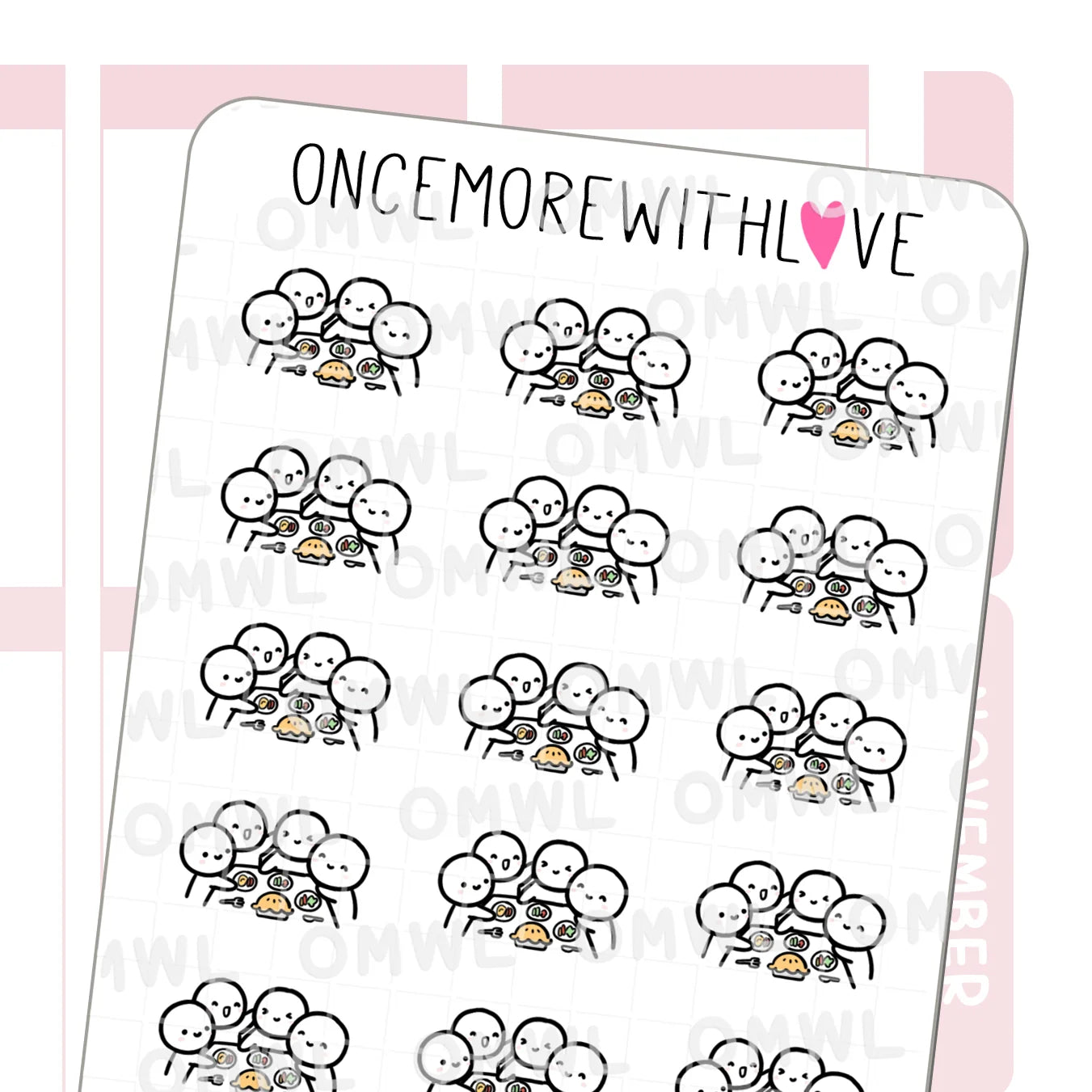 Once More With Love Sticker Sheet - Family Feast