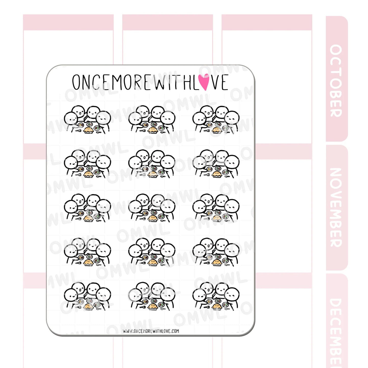 Once More With Love Sticker Sheet - Family Feast