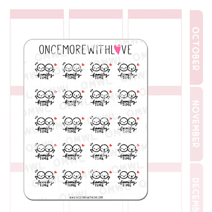Once More With Love Sticker Sheet - Family Time (2 Munchkins)