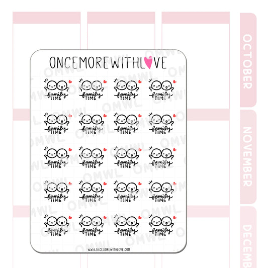 Once More With Love Sticker Sheet - Family Time (2 Munchkins)