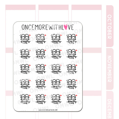 Once More With Love Sticker Sheet - Family Time (2 Munchkins)