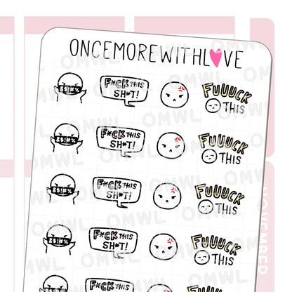 Once More With Love Sticker Sheet - F*ck This Sh*t