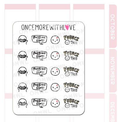 Once More With Love Sticker Sheet - F*ck This Sh*t