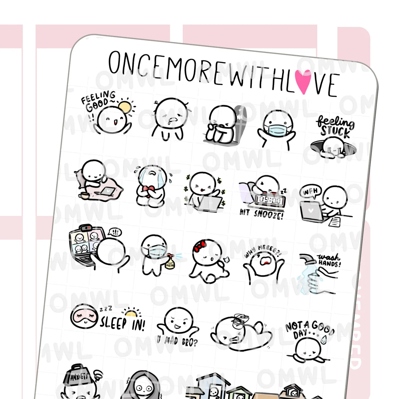 Once More With Love Sticker Sheet - Five Year Anniversary Favourites
