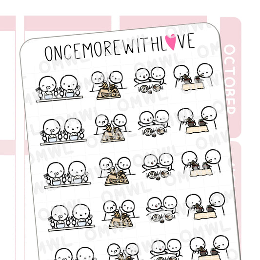 Once More With Love Sticker Sheet - Food Together