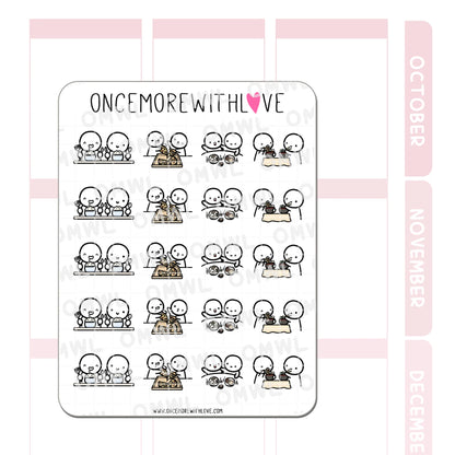 Once More With Love Sticker Sheet - Food Together