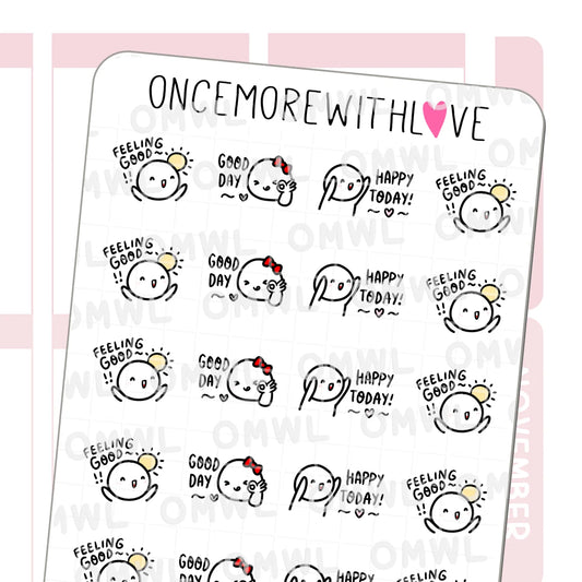 Once More With Love Sticker Sheet - Good Day