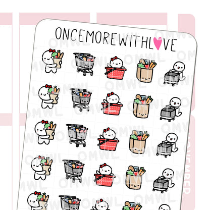 Once More With Love Sticker Sheet - Grocery Shopping 2.0