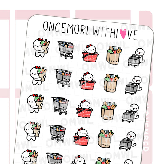 Once More With Love Sticker Sheet - Grocery Shopping 2.0
