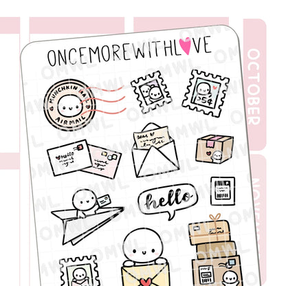 Once More With Love Sticker Sheet - Happy Mail Large Deco