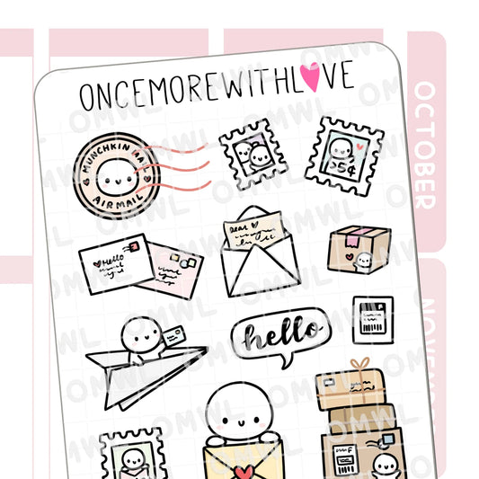 Once More With Love Sticker Sheet - Happy Mail Large Deco