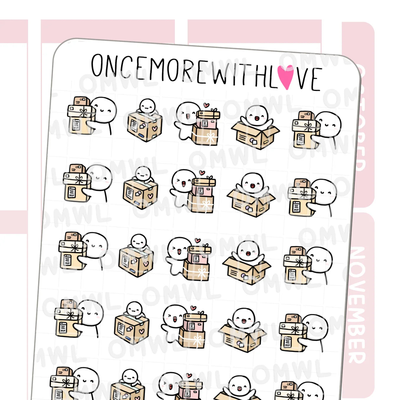 Once More With Love Sticker Sheet - Happy Packages
