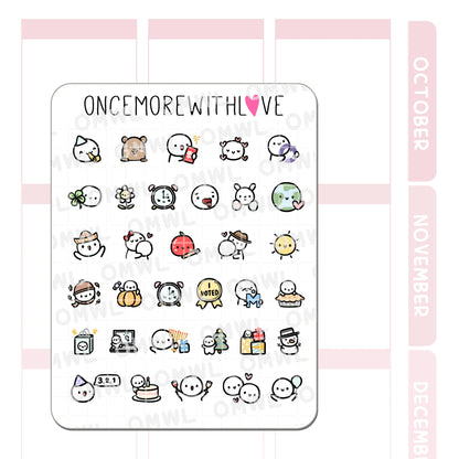 Once More With Love Sticker Sheet - Holidays and Celebrations Icons