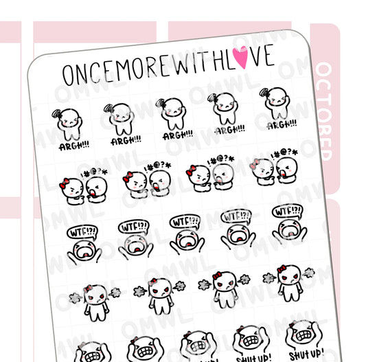 Once More With Love Sticker Sheet - I'm So Mad!