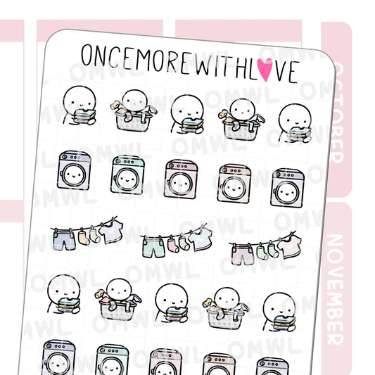 Once More With Love Sticker Sheet - Laundry 2.0 Munchkin