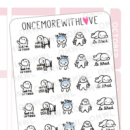 Once More With Love Sticker Sheet - Le Tired