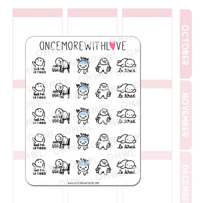 Once More With Love Sticker Sheet - Le Tired