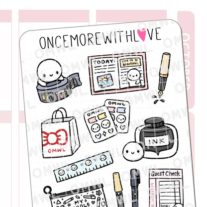 Once More With Love Sticker Sheet - Little Craft Fest Large Deco