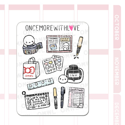 Once More With Love Sticker Sheet - Little Craft Fest Large Deco