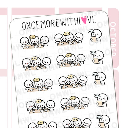 Once More With Love Sticker Sheet - Meeting 3.0 Munchkins