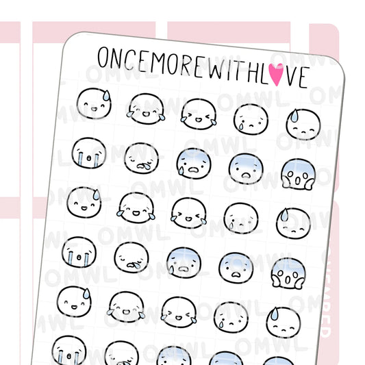 Once More With Love Sticker Sheet - Munchkin Emojis Pt. 2