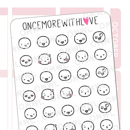 Once More With Love Sticker Sheet - Munchkin Emojis Pt. 3