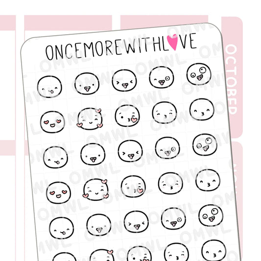 Once More With Love Sticker Sheet - Munchkin Emojis Pt. 3