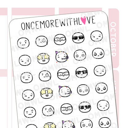 Once More With Love Sticker Sheet - Munchkin Emojis Pt. 4
