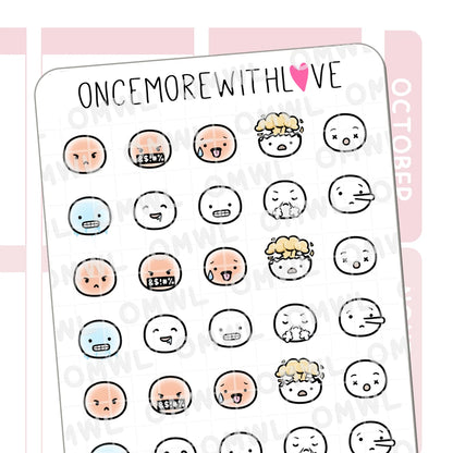 Once More With Love Sticker Sheet - Munchkin Emojis Pt. 6