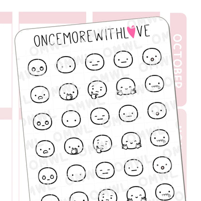 Once More With Love Sticker Sheet - Munchkin Emojis Pt. 7