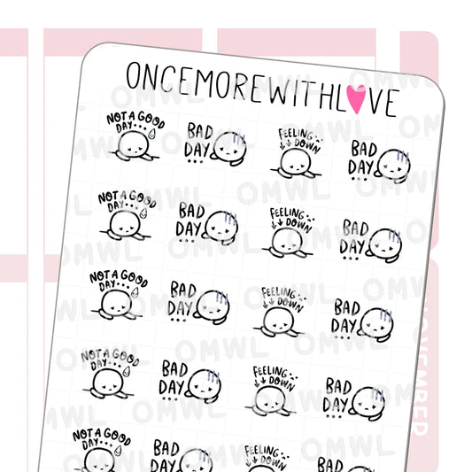 Once More With Love Sticker Sheet - Not a Good Day