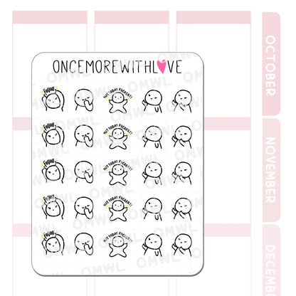 Once More With Love Sticker Sheet - Not Today F*ckers