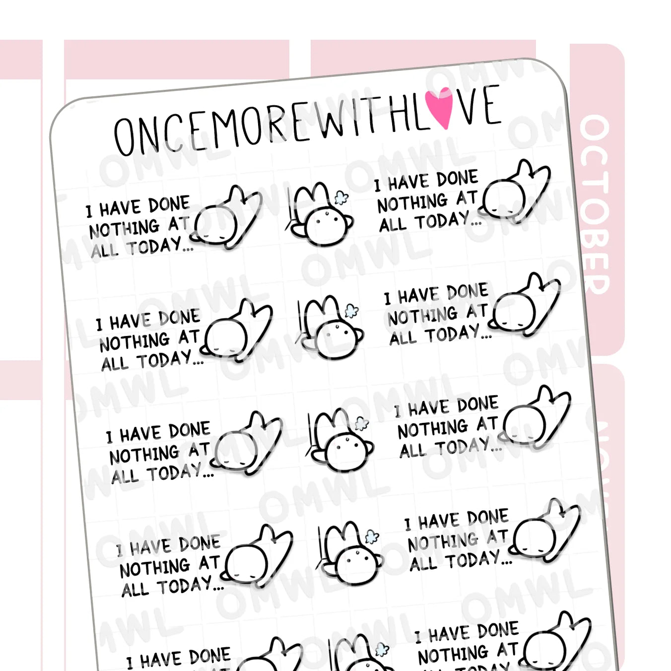 Once More With Love Sticker Sheet - Nothing At All