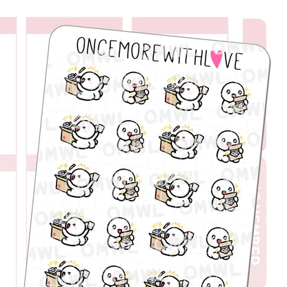 Once More With Love Sticker Sheet - Opening Happy Mail