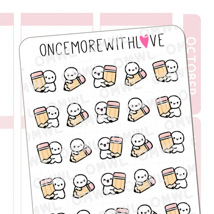 Once More With Love Sticker Sheet - Pencil Munchkin