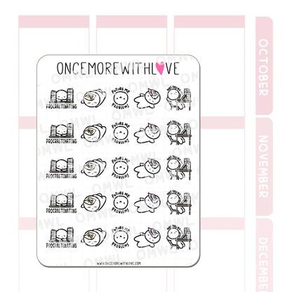 Once More With Love Sticker Sheet - Procrastination Munchkin
