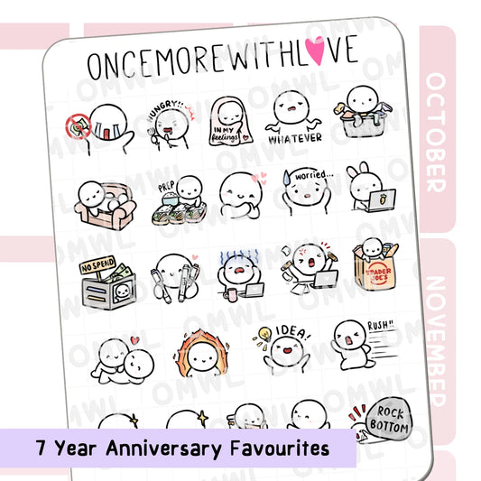 Once More With Love Sticker Sheet - Seven Year Anniversary Favourites