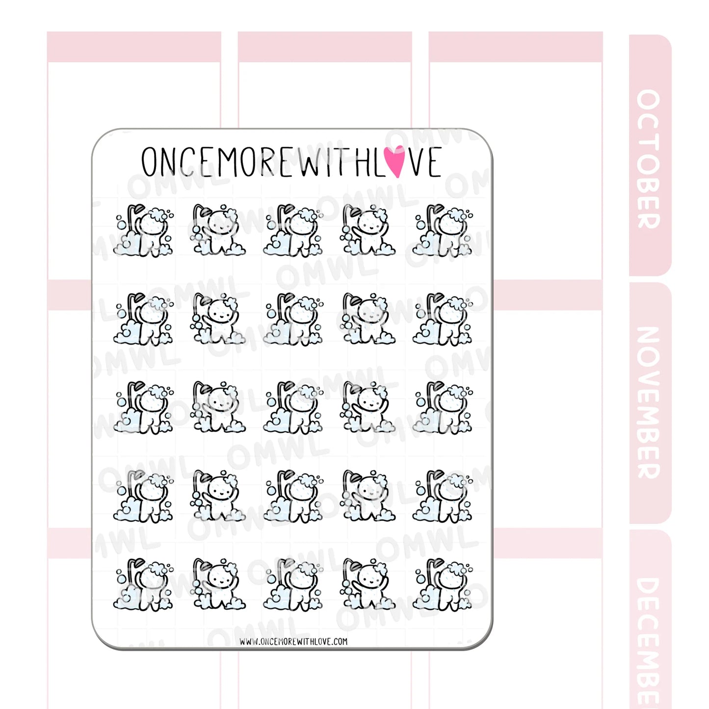 Once More With Love Sticker Sheet - Shower Time 2.0