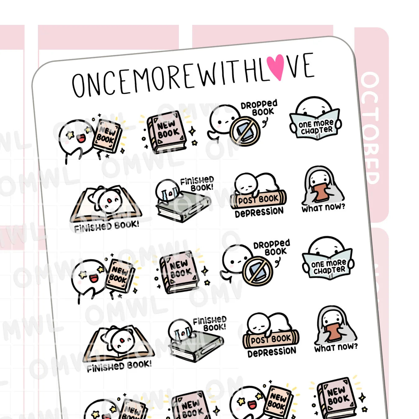Once More With Love Sticker Sheet - Stages of Reading