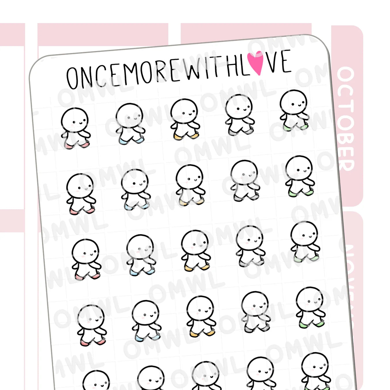 Once More With Love Sticker Sheet - Take a Walk