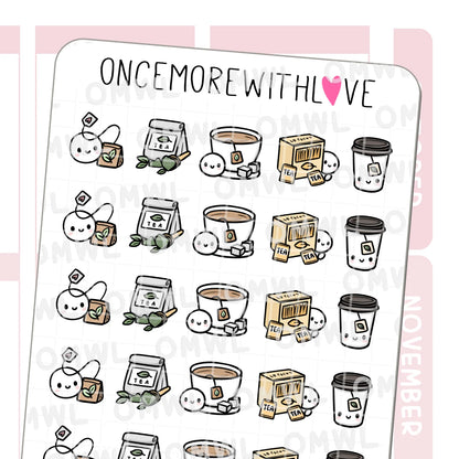 Once More With Love Sticker Sheet - Tea Time 3.0