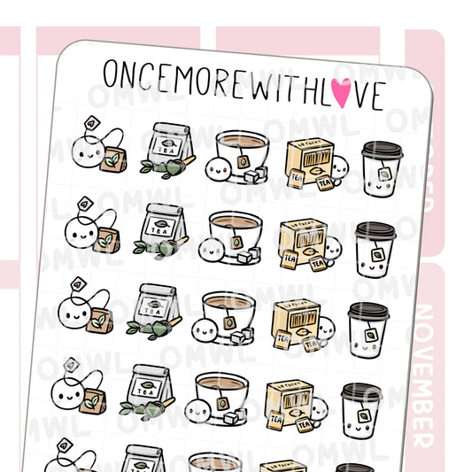 Once More With Love Sticker Sheet - Tea Time 3.0