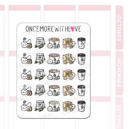 Once More With Love Sticker Sheet - Tea Time 3.0