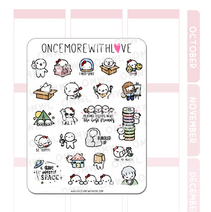 Once More With Love Sticker Sheet - Three Year Anniversary Favourites