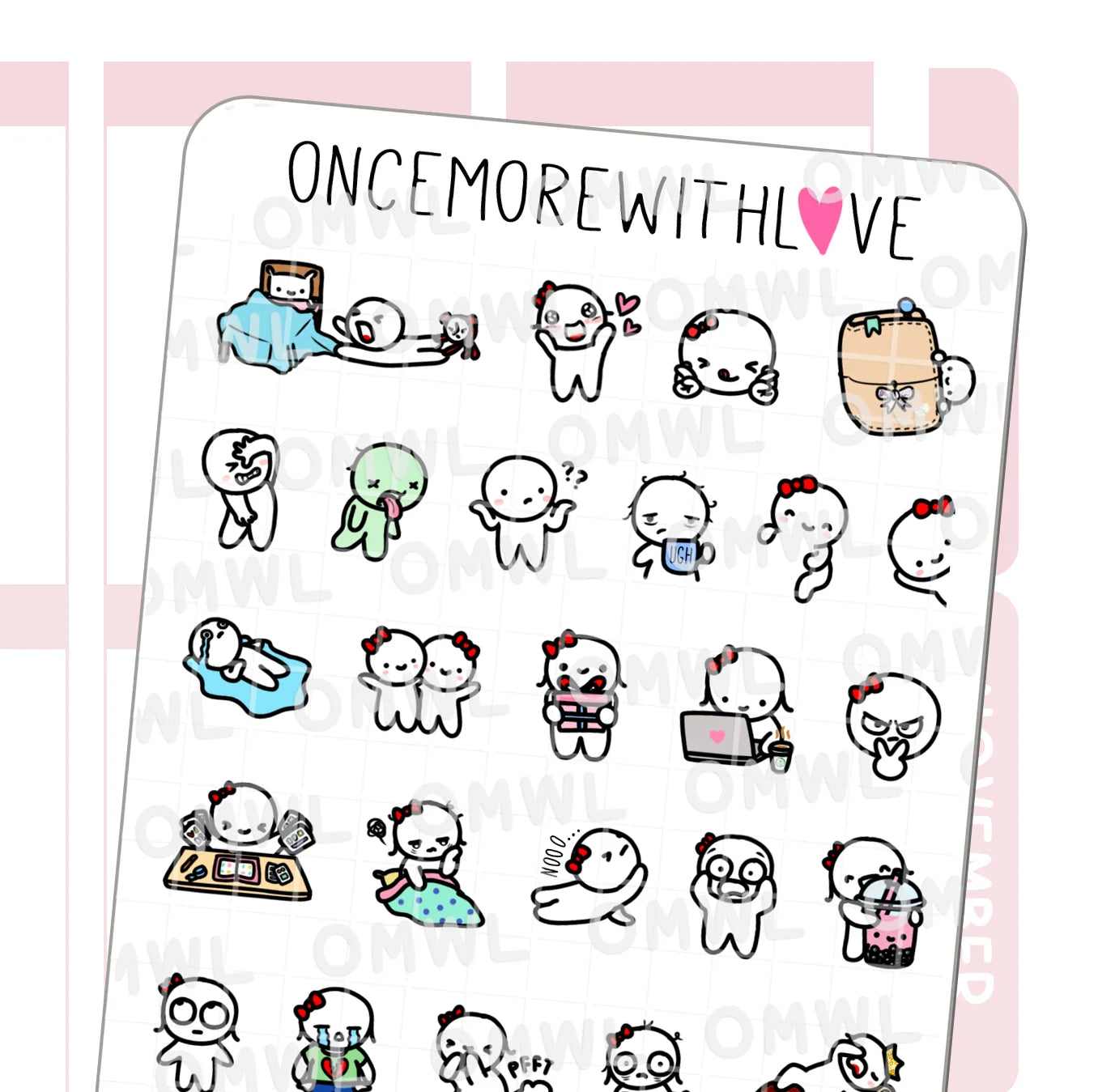 Once More With Love Sticker Sheet - Two Year Anniversary Favourites
