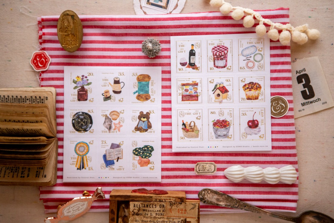OURS Studio Stamp Sticker Sheet - The Gift