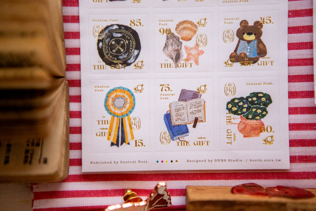 OURS Studio Stamp Sticker Sheet - The Gift