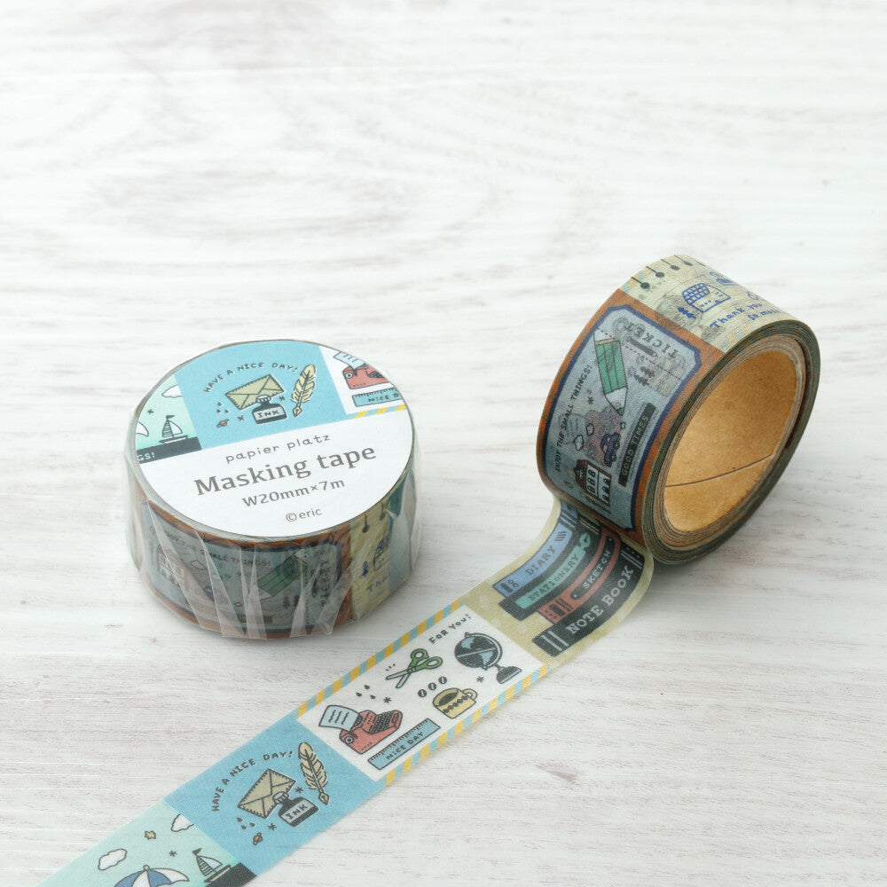 Papier Platz x Eric Small Things Washi Tape with Stationery theme